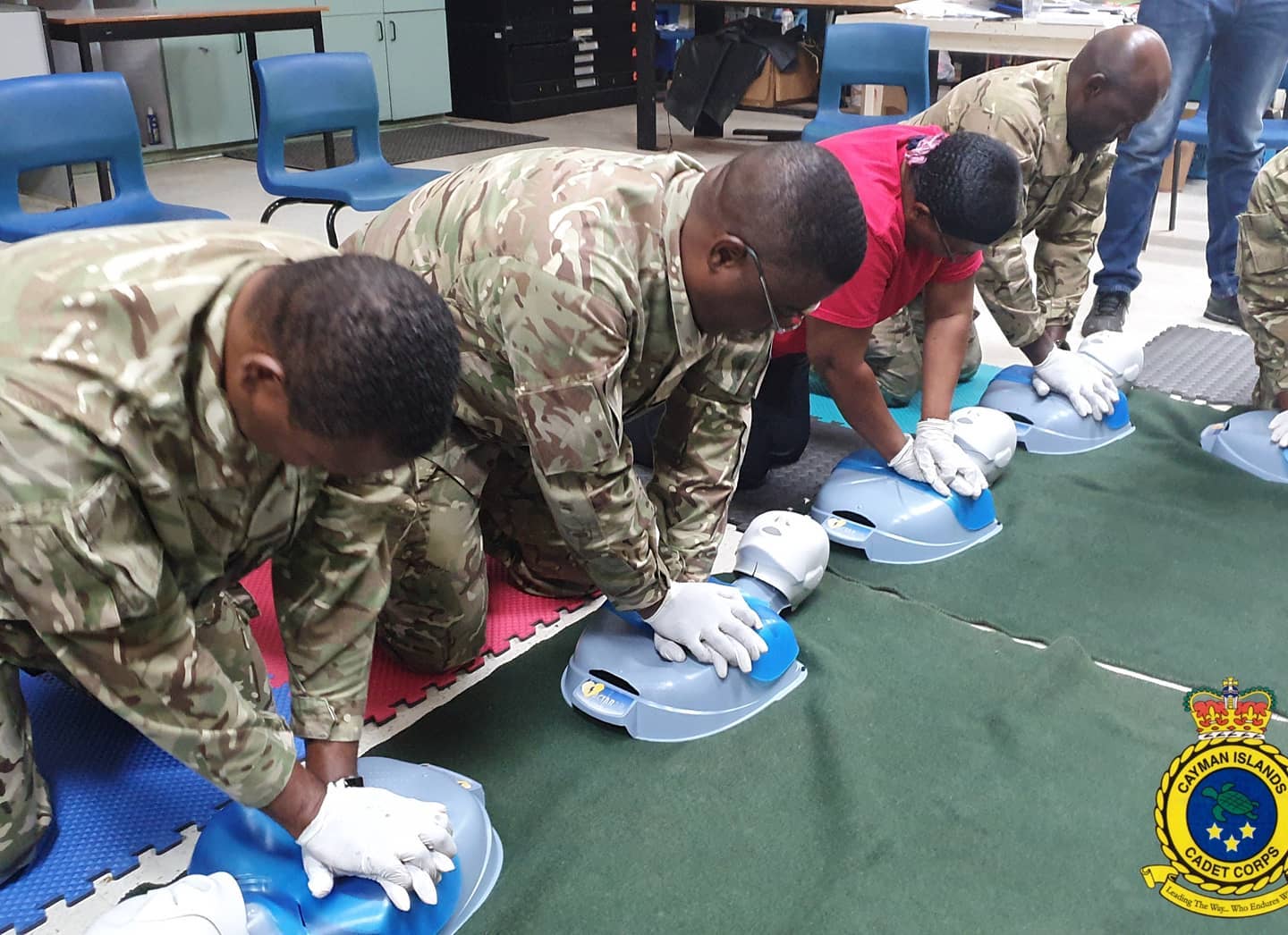 CPR training for adult volunteers